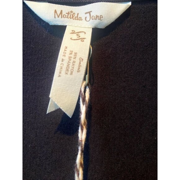 Matilda Jane shirt Dress Size S Mini NWT Lagenlook Capsule Wardrobe Black - Picture 5 of 12
